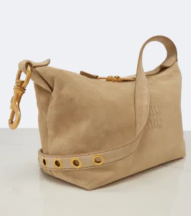 Miu Miu Spirit Small suede shoulder bag | Thumbnail 3 Miu Miu Spirit Small suede shoulder bag | Thumbnail 3