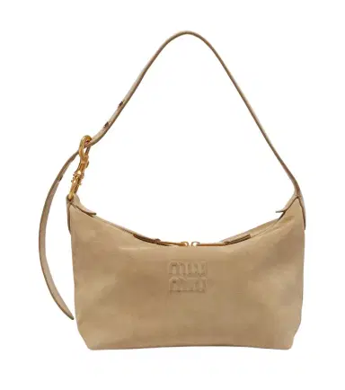Miu Miu Spirit Small suede shoulder bag | Thumbnail 1 Miu Miu Spirit Small suede shoulder bag | Thumbnail 1