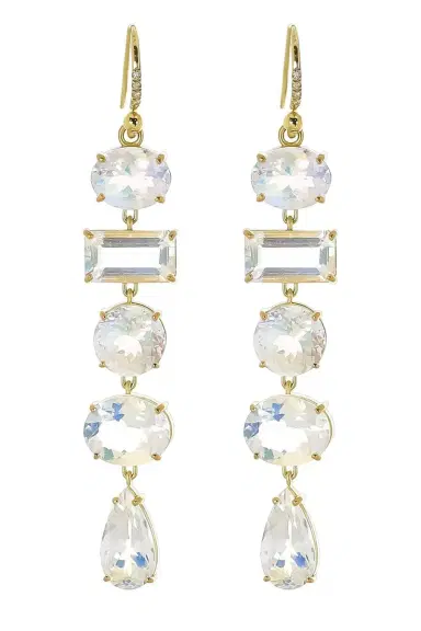 IRENE NEUWIRTH JEWELRY Rainbow Moonstone Gemmy Gem Multi Earrings | Thumbnail 1 IRENE NEUWIRTH JEWELRY Rainbow Moonstone Gemmy Gem Multi Earrings | Thumbnail 1