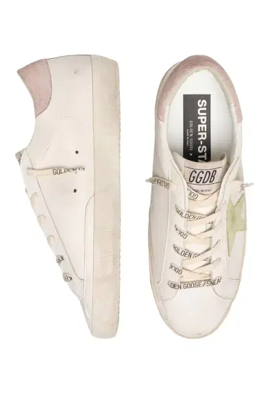 Golden Goose Super Star Sneaker - White Green Pink | Thumbnail 3 Golden Goose Super Star Sneaker - White Green Pink | Thumbnail 3