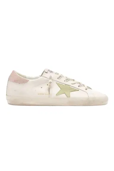 Golden Goose Super Star Sneaker - White Green Pink | Thumbnail 1 Golden Goose Super Star Sneaker - White Green Pink | Thumbnail 1