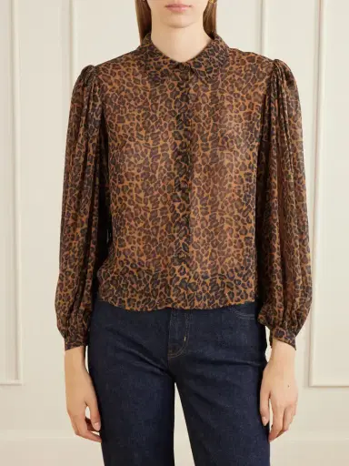 Frame The Silk Prairie Leopard-print Silk-crepe De Chine Blouse | Thumbnail 3 Frame The Silk Prairie Leopard-print Silk-crepe De Chine Blouse | Thumbnail 3