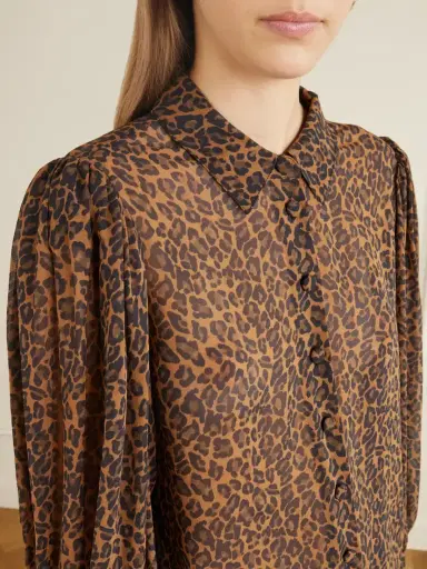 Frame The Silk Prairie Leopard-print Silk-crepe De Chine Blouse | Thumbnail 5 Frame The Silk Prairie Leopard-print Silk-crepe De Chine Blouse | Thumbnail 5