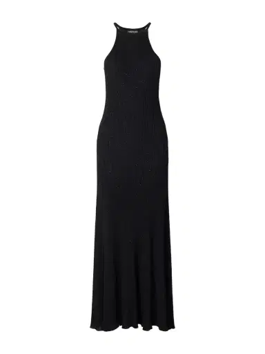 Tom Ford Ribbed Lurex Halterneck Maxi Dress | Thumbnail 1 Tom Ford Ribbed Lurex Halterneck Maxi Dress | Thumbnail 1