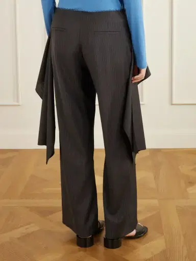 Deiji Studios Striped Wool Flared Pants | Thumbnail 4 Deiji Studios Striped Wool Flared Pants | Thumbnail 4