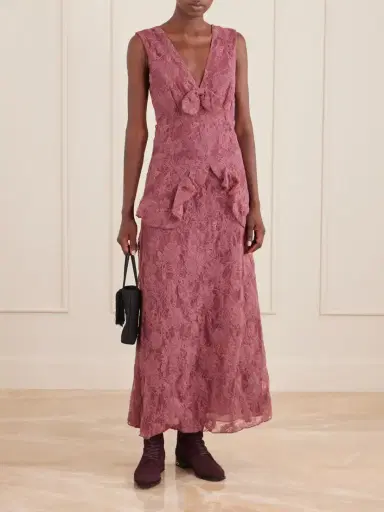 ANNA SUI Bow-detail Lace-embroidered Midi Dress | Thumbnail 2 ANNA SUI Bow-detail Lace-embroidered Midi Dress | Thumbnail 2