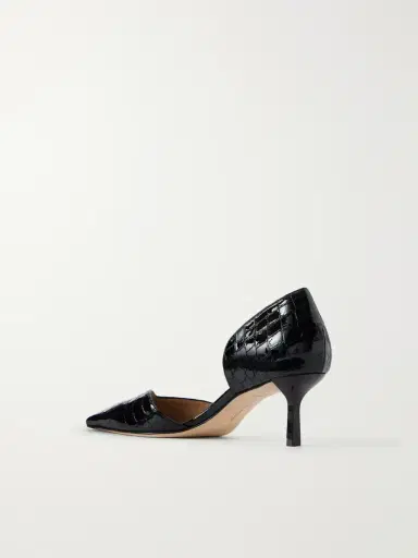 Victoria Beckham Victoria Angle 55 Croc-effect Leather Pumps | Thumbnail 3 Victoria Beckham Victoria Angle 55 Croc-effect Leather Pumps | Thumbnail 3