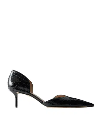 Victoria Beckham Victoria Angle 55 Croc-effect Leather Pumps | Thumbnail 1 Victoria Beckham Victoria Angle 55 Croc-effect Leather Pumps | Thumbnail 1