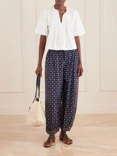 DÔEN Yarrow Printed Cotton Balloon Pants | Thumbnail 2 DÔEN Yarrow Printed Cotton Balloon Pants | Thumbnail 2