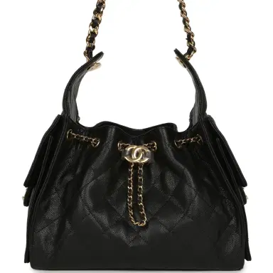 Chanel Chanel Small 25 Hobo Bag Black Caviar Gold Hardware | Thumbnail 1 Chanel Chanel Small 25 Hobo Bag Black Caviar Gold Hardware | Thumbnail 1
