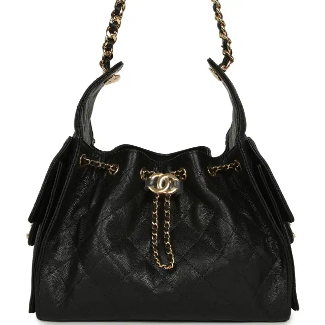 Chanel Small 25 Hobo Bag Black Caviar Gold Hardware Chanel Small 25 Hobo Bag Black Caviar Gold Hardware