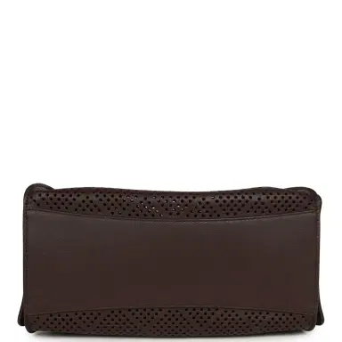 Chanel Chanel Small 25 Hobo Bag Dark Brown Perforated Calfskin Antique Gold Hardware | Thumbnail 7 Chanel Chanel Small 25 Hobo Bag Dark Brown Perforated Calfskin Antique Gold Hardware | Thumbnail 7