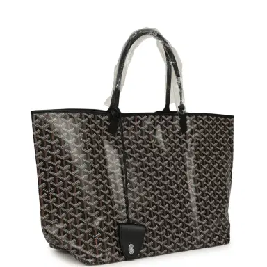 goyard Goyard Goyardine Black Saint Louis GM Tote Bag Palladium Hardware | Thumbnail 2 goyard Goyard Goyardine Black Saint Louis GM Tote Bag Palladium Hardware | Thumbnail 2