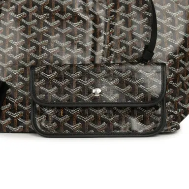 goyard Goyard Goyardine Black Saint Louis GM Tote Bag Palladium Hardware | Thumbnail 7 goyard Goyard Goyardine Black Saint Louis GM Tote Bag Palladium Hardware | Thumbnail 7