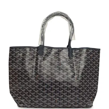 goyard Goyard Goyardine Navy Saint Louis PM Tote Bag Palladium Hardware | Thumbnail 4 goyard Goyard Goyardine Navy Saint Louis PM Tote Bag Palladium Hardware | Thumbnail 4