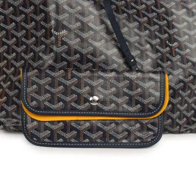 goyard Goyard Goyardine Navy Saint Louis PM Tote Bag Palladium Hardware | Thumbnail 7 goyard Goyard Goyardine Navy Saint Louis PM Tote Bag Palladium Hardware | Thumbnail 7