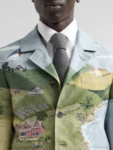 Thom Browne Men's Nantucket Scenic Linen-Cotton Sport Coat | Thumbnail 5 Thom Browne Men's Nantucket Scenic Linen-Cotton Sport Coat | Thumbnail 5