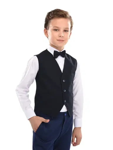 Moustache Little Boy's & Boy's Benito Vest Outfit - Navy - Size 14 | Thumbnail 3 Moustache Little Boy's & Boy's Benito Vest Outfit - Navy - Size 14 | Thumbnail 3