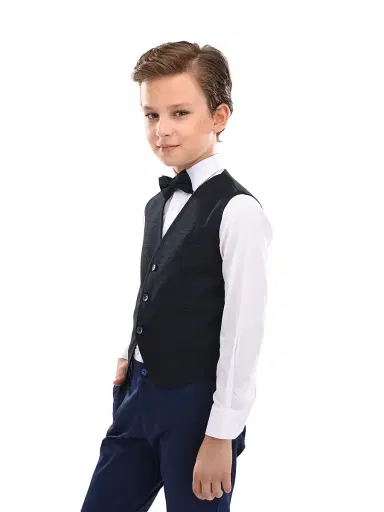 Moustache Little Boy's & Boy's Benito Vest Outfit - Navy - Size 14 | Thumbnail 4 Moustache Little Boy's & Boy's Benito Vest Outfit - Navy - Size 14 | Thumbnail 4