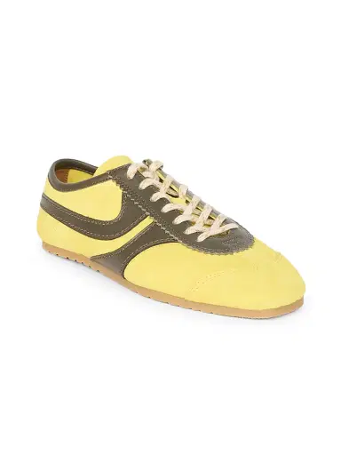 Dries Van Noten Women's Suede & Leather Low-Top Sneakers - Yellow - Size 11 | Thumbnail 2 Dries Van Noten Women's Suede & Leather Low-Top Sneakers - Yellow - Size 11 | Thumbnail 2