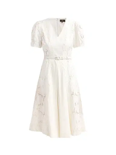Theia Women's Amal Floral-Embroidered Midi Dress - White | Thumbnail 1 Theia Women's Amal Floral-Embroidered Midi Dress - White | Thumbnail 1