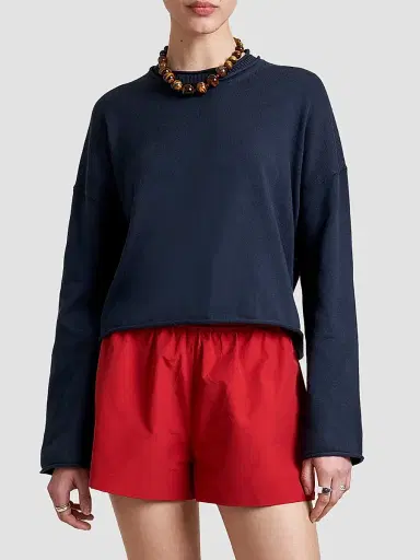 La Ligne Women's Cotton Dominick Sweater - Navy - Size XL | Thumbnail 2 La Ligne Women's Cotton Dominick Sweater - Navy - Size XL | Thumbnail 2