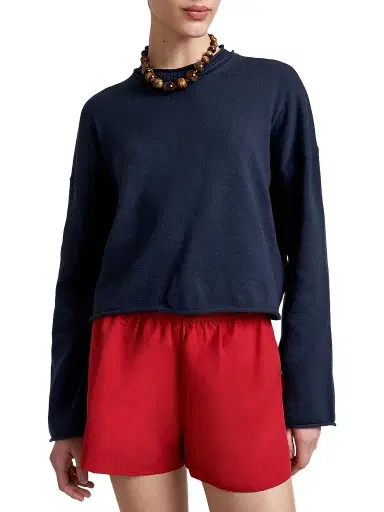 La Ligne Women's Cotton Dominick Sweater - Navy - Size XL | Thumbnail 1 La Ligne Women's Cotton Dominick Sweater - Navy - Size XL | Thumbnail 1