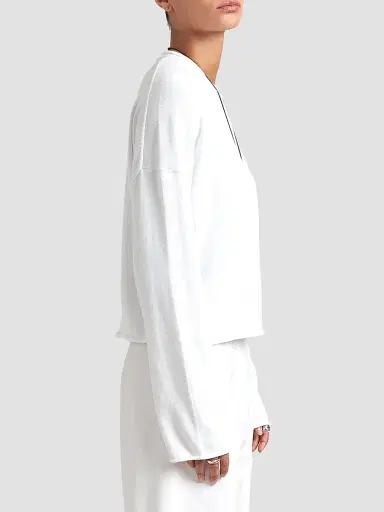 La Ligne Women's Cotton Dominick Sweater - Ivory - Size XL | Thumbnail 3 La Ligne Women's Cotton Dominick Sweater - Ivory - Size XL | Thumbnail 3