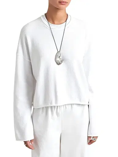 La Ligne Women's Cotton Dominick Sweater - Ivory - Size XL | Thumbnail 1 La Ligne Women's Cotton Dominick Sweater - Ivory - Size XL | Thumbnail 1