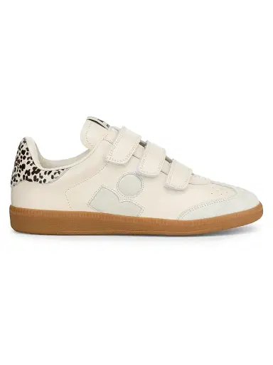 Isabel Marant Women's Beth Calf Hair Low-Top Sneakers - Chalk | Thumbnail 1 Isabel Marant Women's Beth Calf Hair Low-Top Sneakers - Chalk | Thumbnail 1