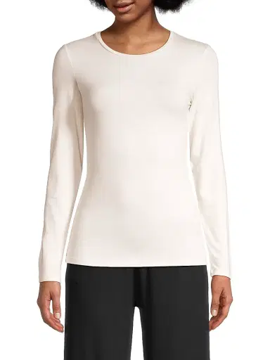 Majestic Filatures Women's Soft Touch Long-Sleeve Top - Cream | Thumbnail 3 Majestic Filatures Women's Soft Touch Long-Sleeve Top - Cream | Thumbnail 3