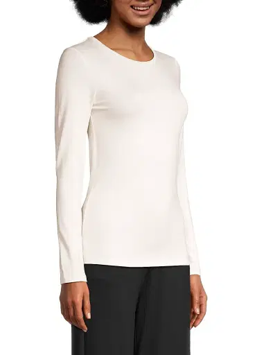 Majestic Filatures Women's Soft Touch Long-Sleeve Top - Cream | Thumbnail 4 Majestic Filatures Women's Soft Touch Long-Sleeve Top - Cream | Thumbnail 4