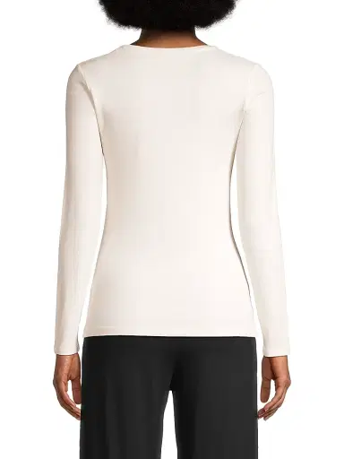 Majestic Filatures Women's Soft Touch Long-Sleeve Top - Cream | Thumbnail 5 Majestic Filatures Women's Soft Touch Long-Sleeve Top - Cream | Thumbnail 5