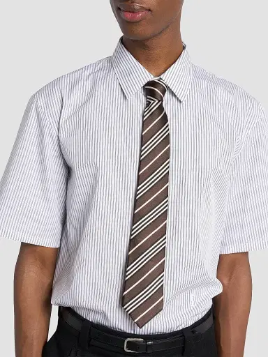 Saint Laurent Men's Striped Tie in Silk | Thumbnail 2 Saint Laurent Men's Striped Tie in Silk | Thumbnail 2