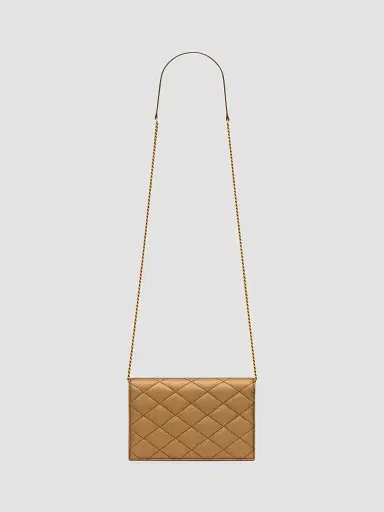 Saint Laurent Women's Paris Chain Wallet in Metallic Leather | Thumbnail 2 Saint Laurent Women's Paris Chain Wallet in Metallic Leather | Thumbnail 2