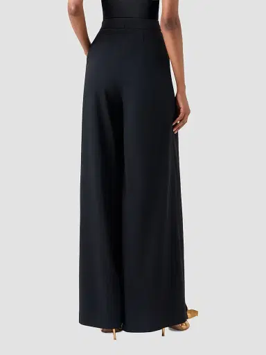 Akris Women's Fossil Pleated Wool Mid-Rise Straight-Leg Pants | Thumbnail 2 Akris Women's Fossil Pleated Wool Mid-Rise Straight-Leg Pants | Thumbnail 2
