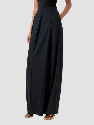 Akris Women's Fossil Pleated Wool Mid-Rise Straight-Leg Pants | Thumbnail 5 Akris Women's Fossil Pleated Wool Mid-Rise Straight-Leg Pants | Thumbnail 5