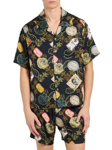 Rhude Men's Vin Bandana-Print Camp Shirt - Black Multi - Size XL | Thumbnail 3 Rhude Men's Vin Bandana-Print Camp Shirt - Black Multi - Size XL | Thumbnail 3