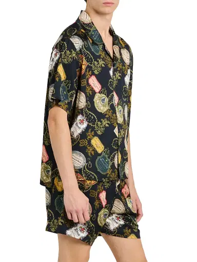 Rhude Men's Vin Bandana-Print Camp Shirt - Black Multi - Size XL | Thumbnail 4 Rhude Men's Vin Bandana-Print Camp Shirt - Black Multi - Size XL | Thumbnail 4