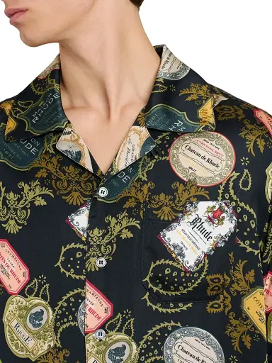 Rhude Men's Vin Bandana-Print Camp Shirt - Black Multi - Size XL | Thumbnail 6 Rhude Men's Vin Bandana-Print Camp Shirt - Black Multi - Size XL | Thumbnail 6