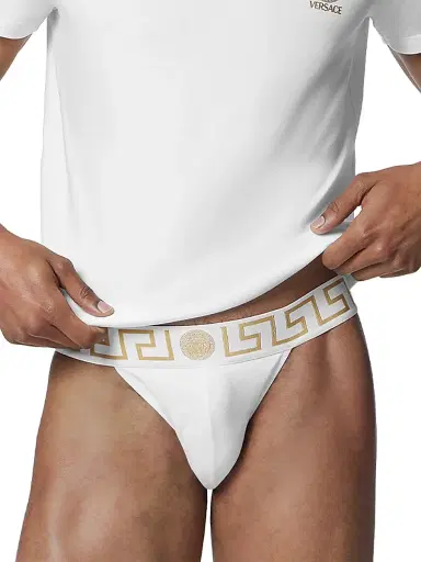 Versace Men's Medusa Stretch-Cotton Jock Strap | Thumbnail 3 Versace Men's Medusa Stretch-Cotton Jock Strap | Thumbnail 3