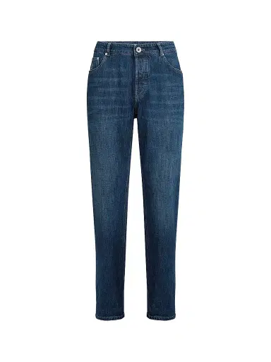 Brunello Cucinelli Men's Lightweight Denim Traditional Fit Five-Pocket Jeans | Thumbnail 1 Brunello Cucinelli Men's Lightweight Denim Traditional Fit Five-Pocket Jeans | Thumbnail 1