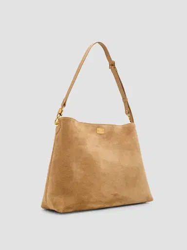 Dolce & Gabbana Women's Vittoria Suede Shoulder Bag - Tortora And Ecru | Thumbnail 2 Dolce & Gabbana Women's Vittoria Suede Shoulder Bag - Tortora And Ecru | Thumbnail 2