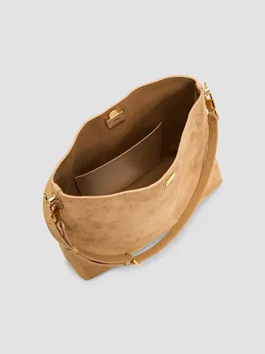 Dolce & Gabbana Women's Vittoria Suede Shoulder Bag - Tortora And Ecru | Thumbnail 3 Dolce & Gabbana Women's Vittoria Suede Shoulder Bag - Tortora And Ecru | Thumbnail 3