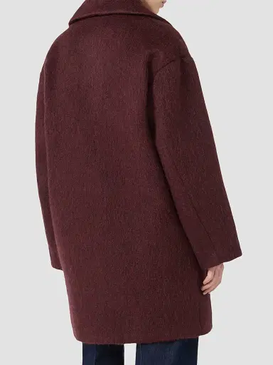 Weekend Max Mara Women's Knitted Look Coat - Bordeaux - Size 14 | Thumbnail 4 Weekend Max Mara Women's Knitted Look Coat - Bordeaux - Size 14 | Thumbnail 4