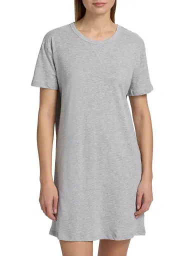 Papinelle Women's Jada Cotton Knit T-Shirt Nightie - Grey | Thumbnail 3 Papinelle Women's Jada Cotton Knit T-Shirt Nightie - Grey | Thumbnail 3