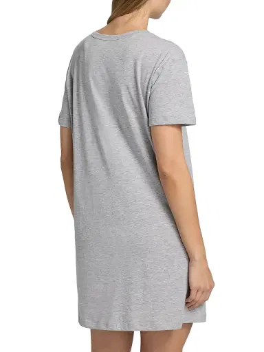 Papinelle Women's Jada Cotton Knit T-Shirt Nightie - Grey | Thumbnail 4 Papinelle Women's Jada Cotton Knit T-Shirt Nightie - Grey | Thumbnail 4