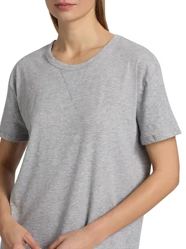 Papinelle Women's Jada Cotton Knit T-Shirt Nightie - Grey | Thumbnail 5 Papinelle Women's Jada Cotton Knit T-Shirt Nightie - Grey | Thumbnail 5