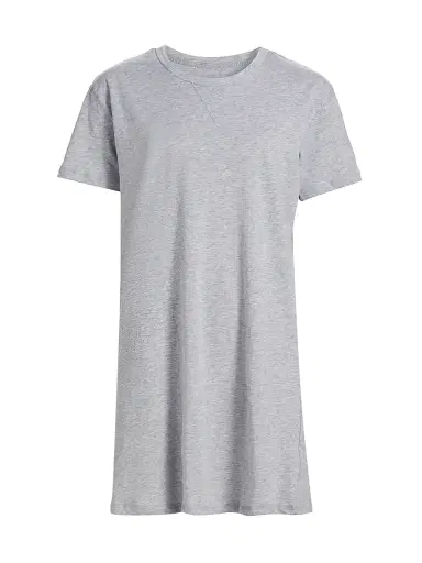 Papinelle Women's Jada Cotton Knit T-Shirt Nightie - Grey | Thumbnail 1 Papinelle Women's Jada Cotton Knit T-Shirt Nightie - Grey | Thumbnail 1