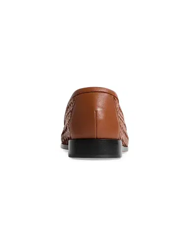Bottega Veneta Men's Silenzio Intrecciato Leather Loafers | Thumbnail 4 Bottega Veneta Men's Silenzio Intrecciato Leather Loafers | Thumbnail 4